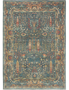 Tappeto Shahi Fine Pakistan 205x288 Blu Petroli