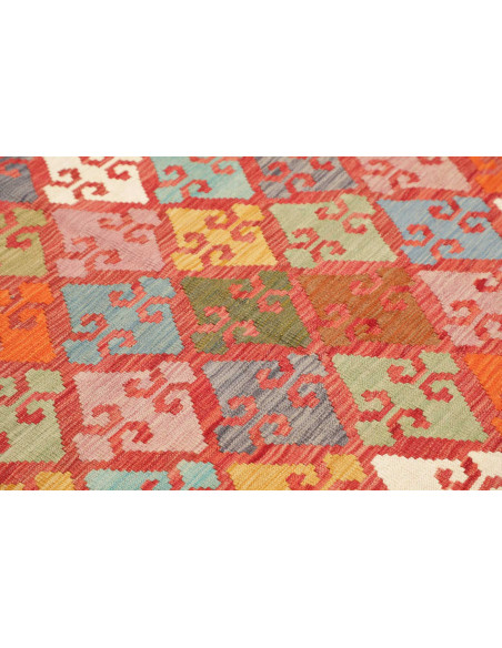 Tappeto Kilim Afghanistan 156x193 Rosso Terraco