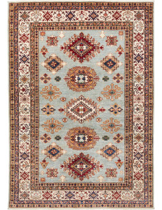 Tappeto Kazak Fine Pakistan 171x246 Blu Polvere