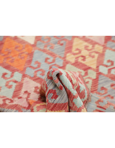 Rug Kilim Afghanistan 152x198 Brick Red Sky Blu
