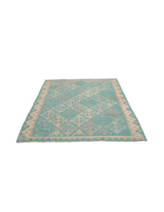 Rug Kilim Afghanistan 149x198 Turquoise Cream W 2
