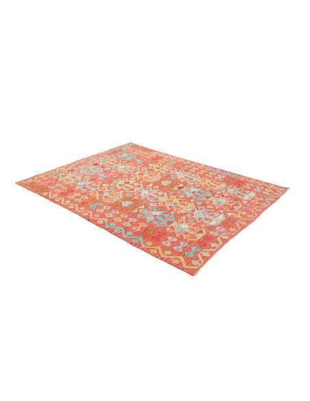 Tappeto Kilim Afghanistan 148x197 Arancione Cor
