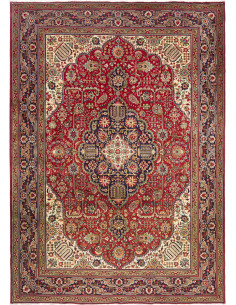 Rug Tabriz Persia brown yellow 255x364