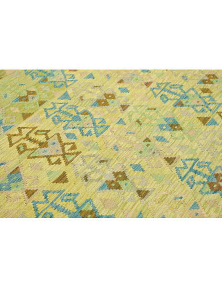 Tappeto Kilim Afghanistan 162x205 Verde Chiaro