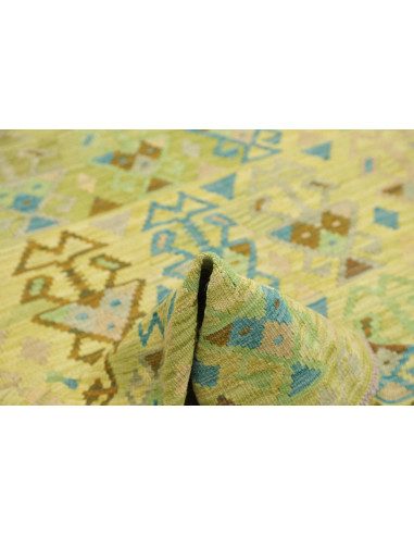 Tappeto Kilim Afghanistan 162x205 Verde Chiaro
