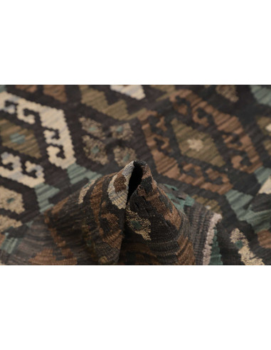 Tappeto Kilim Afghanistan 159x200 Grigio Antrac