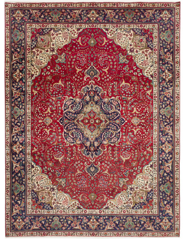 Tappeto Tabriz Persia marrone giallo 258x344