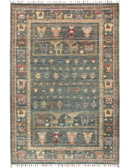 Tappeto Rubin Pakistan 100x152 Verde Petrolio T