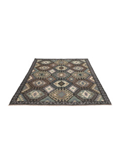 Rug Kilim Afghanistan 154x203 Charcoal Grey Pet 2