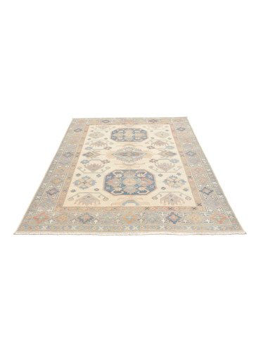 Rug Kazak Afghanistan 153x207 Cream Various Blu