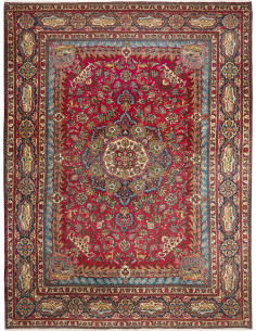 Rug Tabriz Persia brown yellow 302x398