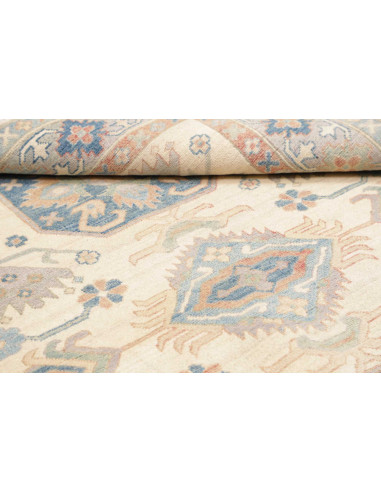 Rug Kazak Afghanistan 153x207 Cream Various Blu