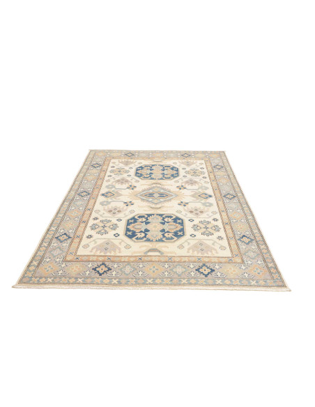 Rug Kazak Afghanistan 150x208 Cream Offwhite Bl