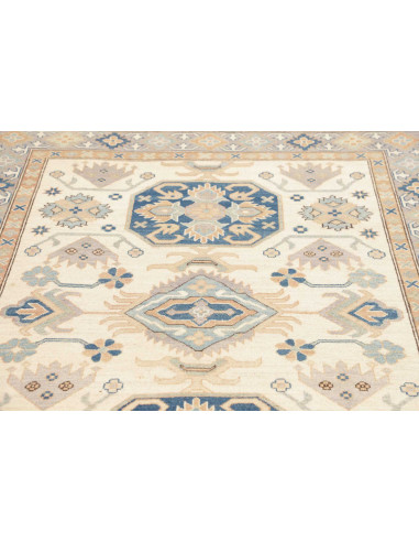 Rug Kazak Afghanistan 150x208 Cream Offwhite Bl