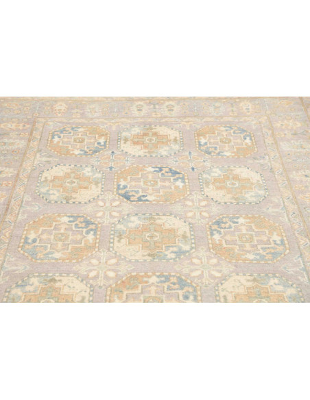 Rug Kazak Afghanistan 144x198 Light Grey Muted