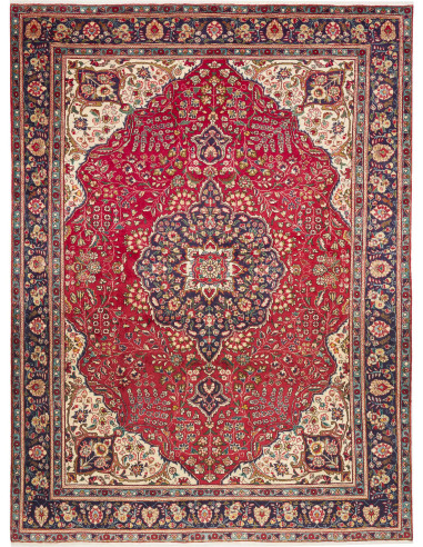 Rug Tabriz Persia brown yellow 245x330