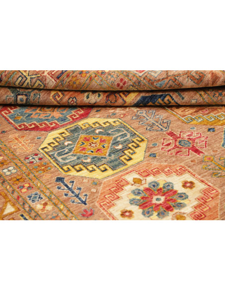 Rug Tribal Pakistan 146x210 Terracotta Blue Red