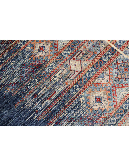 Rug Mosaic Pakistan 267x360 Blue Beige Terracot