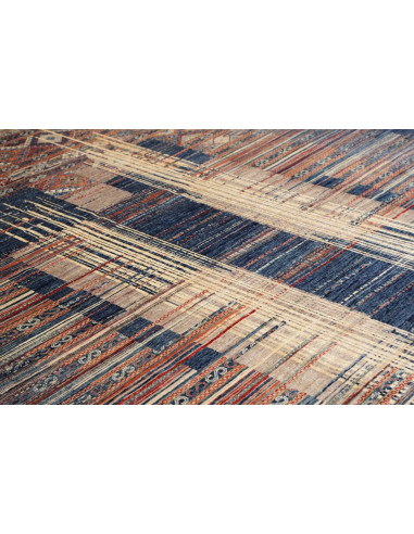 Rug Mosaic Pakistan 267x360 Blue Beige Terracot