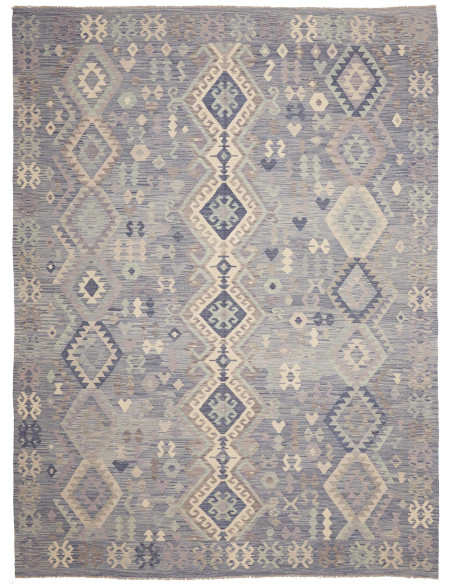 Rug Kilim Afghanistan sky blue 245x337