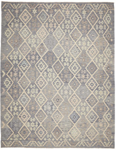 Rug Kilim Afghanistan sky blue white 258x339