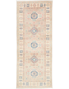 Rug Kazak Afghanistan 81x200 Beige Pink Blue