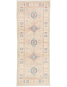Rug Kazak Afghanistan 78x198 Light Grey Beige D