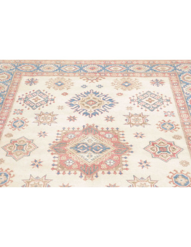 Rug Kazak Afghanistan 155x192 Cream Ivory Blue