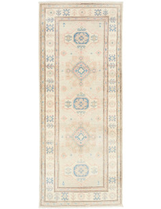 Rug Kazak Afghanistan 80x197 Cream Sky Blue Sof