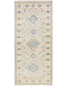 Tappeto Kazak Afghanistan 82x187 Grigio Azzurro