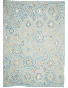 Tappeto Kilim Afghanistan beige azzurro 217x297