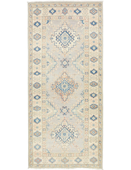 Rug Kazak Afghanistan 82x187 Light Grey Blue Da