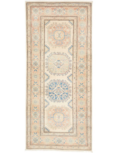 Rug Kazak Afghanistan 85x187 Ivory Peach Blue G