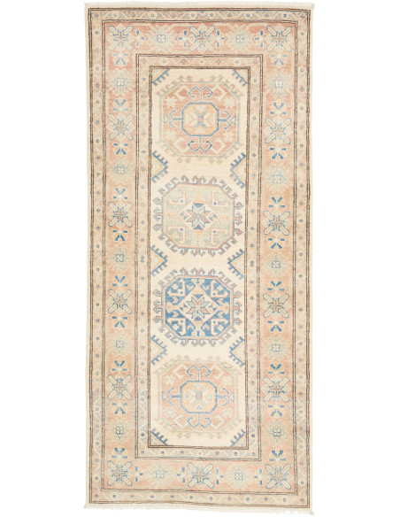Tappeto Kazak Afghanistan 85x187 Avorio Pesca A