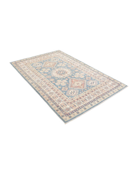Tappeto Kazak Afghanistan 124x183 Azzurro Chiar