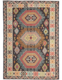 Tappeto Kilim Afghanistan marrone 209x293