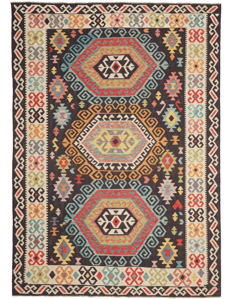 Tappeto Kilim Afghanistan marrone 209x293