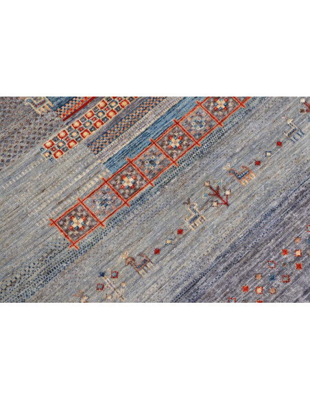 Rug Siva Pakistan 168x244 Grey Blue Terracotta