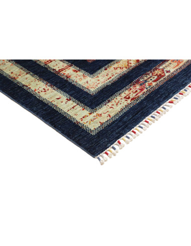 Rug Siva Pakistan 169x240 Navy Blue Beige Red O