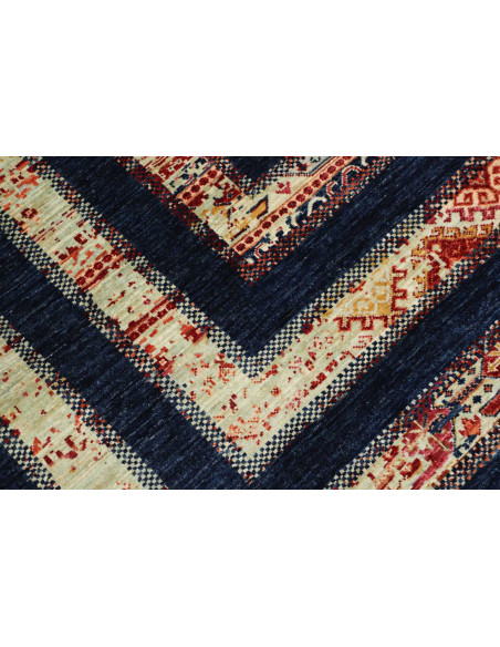 Rug Siva Pakistan 169x240 Navy Blue Beige Red O