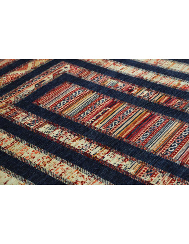 Rug Siva Pakistan 169x240 Navy Blue Beige Red O