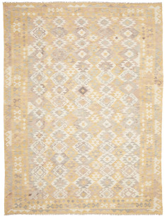 Tappeto Kilim Afghanistan giallo marrone 220x297