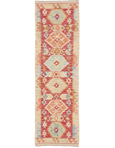 Rug Kilim Afghanistan 60x197 Terracotta Red Bei