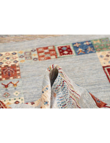 Tappeto Siva Pakistan 128x180 Azzurro Grigio Bl
