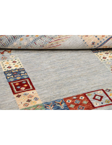 Tappeto Siva Pakistan 128x180 Azzurro Grigio Bl