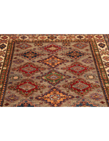 Tappeto Kazak Fine Pakistan 126x184 Grigio Taup