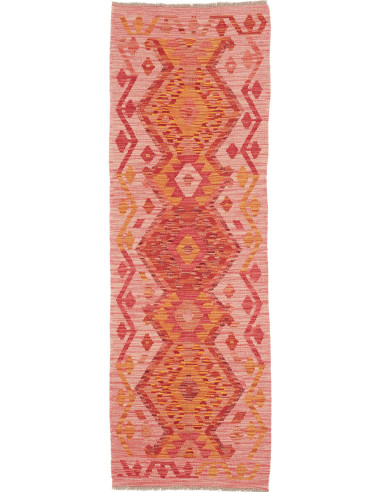 Rug Kilim Afghanistan 63x195 Coral Pink Orange