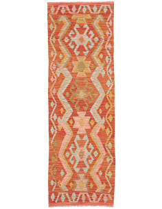 Rug Kilim Afghanistan 62x193 Orange Light Blue