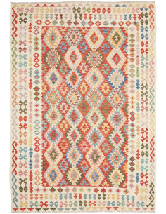 Rug Kilim Afghanistan yellow brown 208x291
