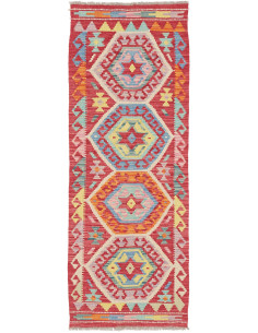 Rug Kilim Afghanistan 56x151 Red Multicolor